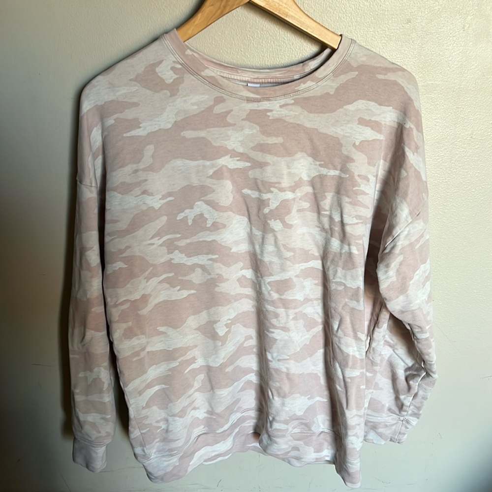 Athleta camo crew neck